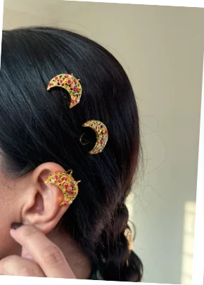 Legacy by Bisma crescent hair pins and ear cuff