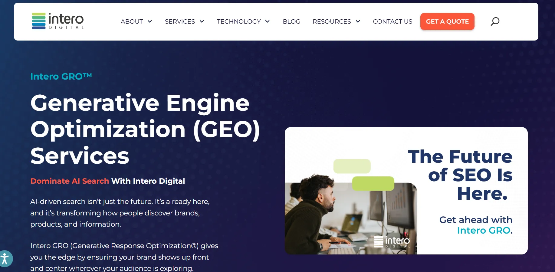 Intero Digital Homepage